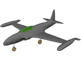 Lockheed T-33A Shooting Star 3D Model preview