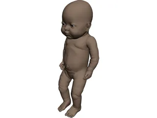 Newborn Baby 3D Model preview