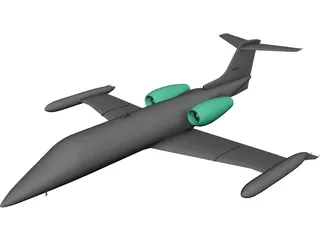 Bombardier Learjet 35 3D Model preview