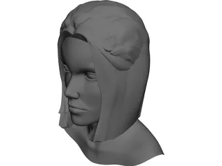 Head Female 3D Model preview