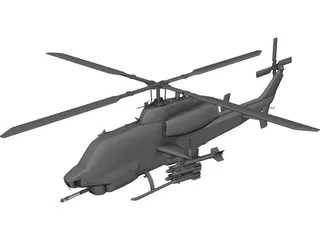 Bell AH-1Z 3D Model preview