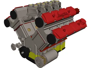 Lancia Engine 3D Model preview