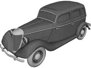 GAZ M1 3D Model preview