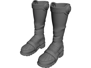 Boots Sci-Fi 3D Model preview