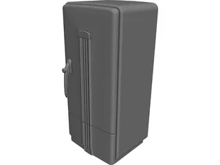 Refrigerator Retro Style 3D Model preview