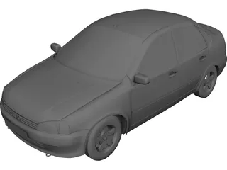 VAZ Lada Kalina 3D Model preview