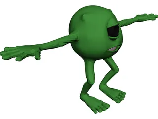 Monster inc Mike 3D Model preview