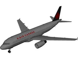 Airbus A320-200 Air Canada 3D Model preview