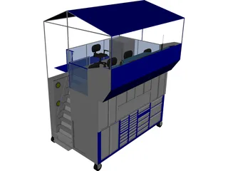 Nascar Pit Box 3D Model preview