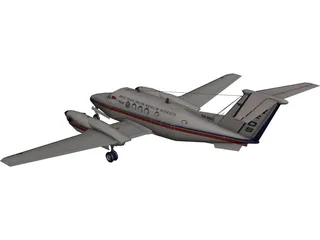 Beechcraft King Air B200C 3D Model preview