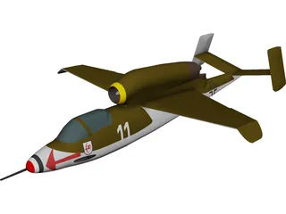 Heinkel HE 162 3D Model preview