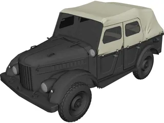 GAZ 69b 3D Model preview