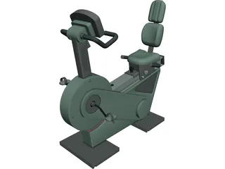 Exercise Bike Recline XT 3D Model preview
