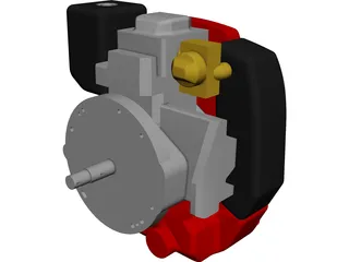 Honda GXV160 Engine 3D Model preview
