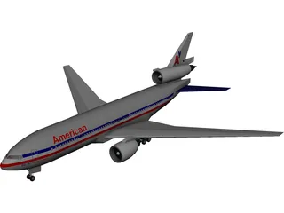 McDonnell Douglas DC-10 American Airlines 3D Model preview
