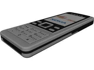Phone Nokia 6300 3D Model preview