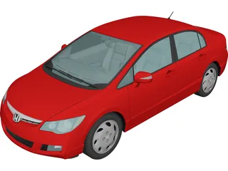 Honda Civic Hybrid (2008) 3D Model preview