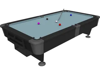 Billiard Table 3D Model preview