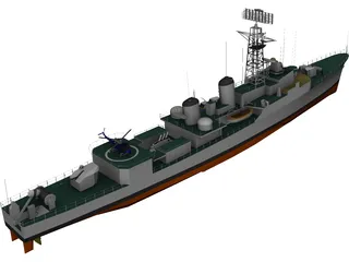 Ashanti Frigate 1962 3D Model preview