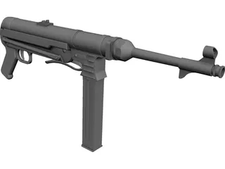 MP-40 Sub Machine Gun 3D Model preview