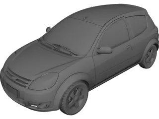 Ford Ka (2008) 3D Model preview