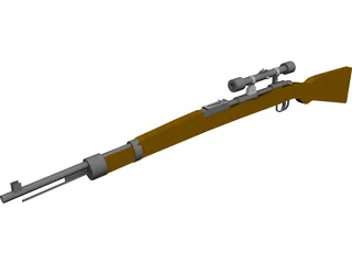 Karabiner 98k Scope 3D Model preview