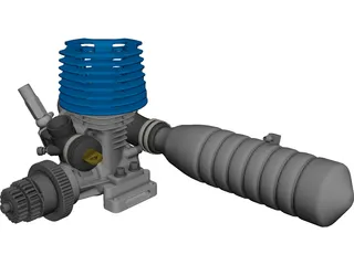 RC Model Engine 3D Model preview