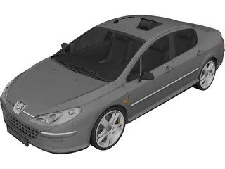 Peugeot 407 (2009) 3D Model preview