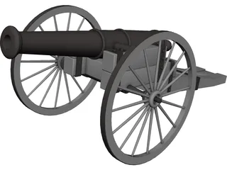 Cannon 19th Century 3D Model preview