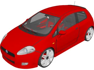 Fiat Punto 3D Model preview
