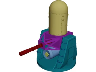 Phalanx Closed In Weapon System 3D Model preview