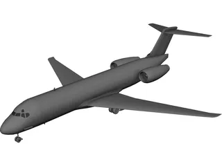 Boeing 717 3D Model preview