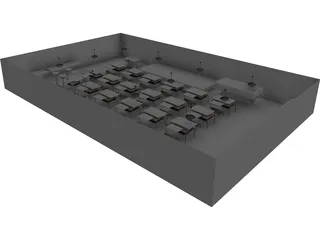 Elementary School Classroom 3D Model preview