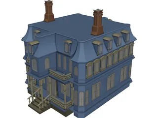 2-Story Victorian House 3D Model preview