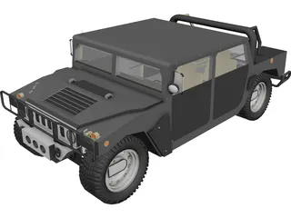 Hummer H1 SUV 3D Model preview