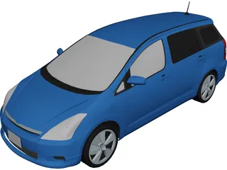 Toyota Wish 3D Model preview