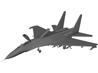Sukhoi Su-27 Flanker 3D Model preview