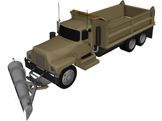 International 1700 Snow Truck 3D Model preview