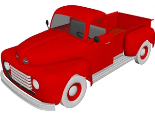 Ford F-1 Pickup (1950) 3D Model preview