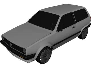 Volkswagen Polo (1986) 3D Model preview