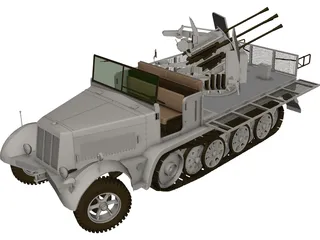 Sdkfz 7 3D Model preview