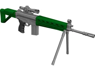 H&K G3 3D Model preview