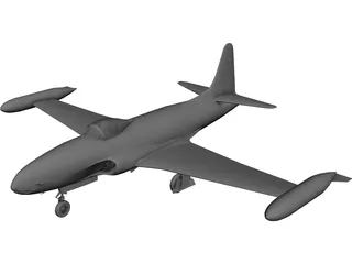 Lockheed F-80 Shooting Star 3D Model preview