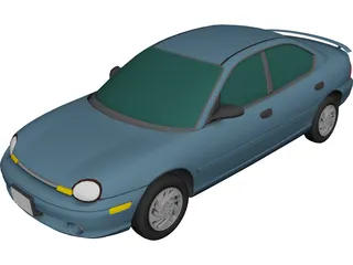 Dodge Neon (1994) 3D Model preview