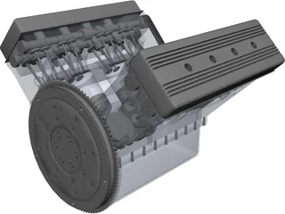 Ferrari 288 GTO Engine 3D Model preview