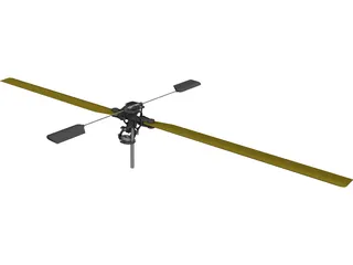 RC Rotorhead Rotorkop Raptor 30 3D Model preview
