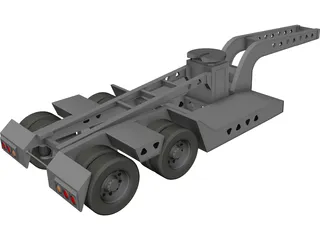 Trailer 3 Axle 3D Model preview