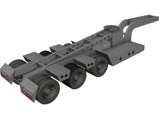 Trailer 5 Axle 3D Model preview