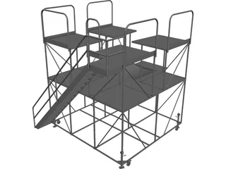 CL-215 Maintenence Scaffold 3D Model preview