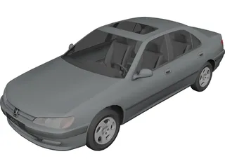 Peugeot 406 3D Model preview